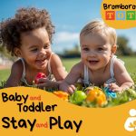 A happy baby and toddler advertising our Bromborough Tots group